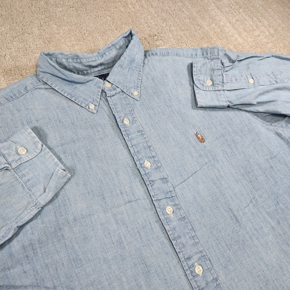 Polo Ralph Lauren Other - Vintage Polo Ralph Lauren Chambray Shirt Men XL Classic Fit Lightweight Denim